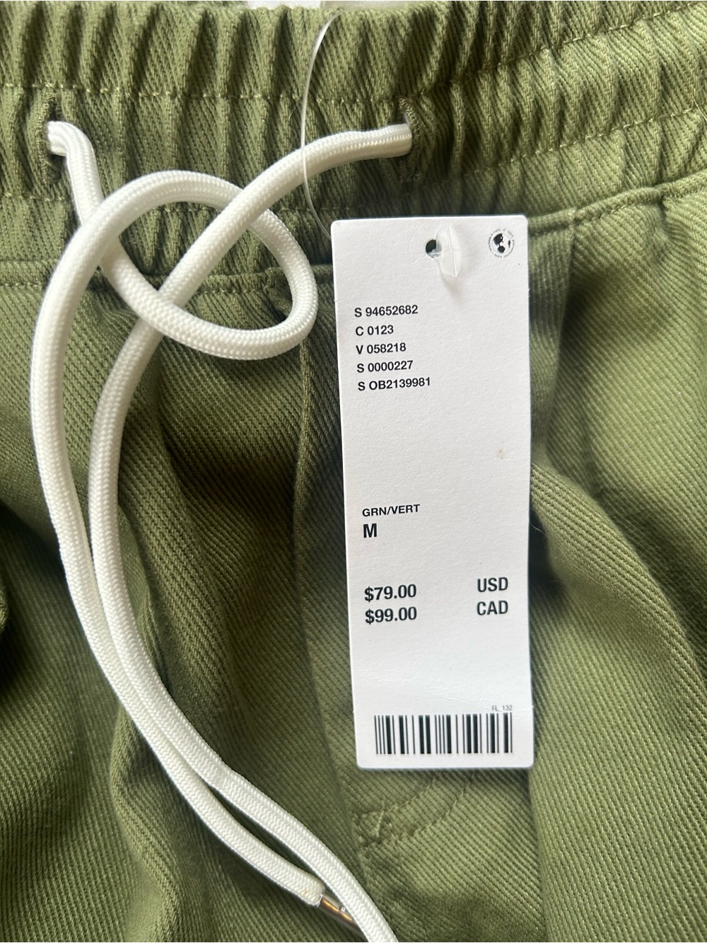 BDG Olive Green Wide-Leg Cargo Pants - Picture 3 of 4